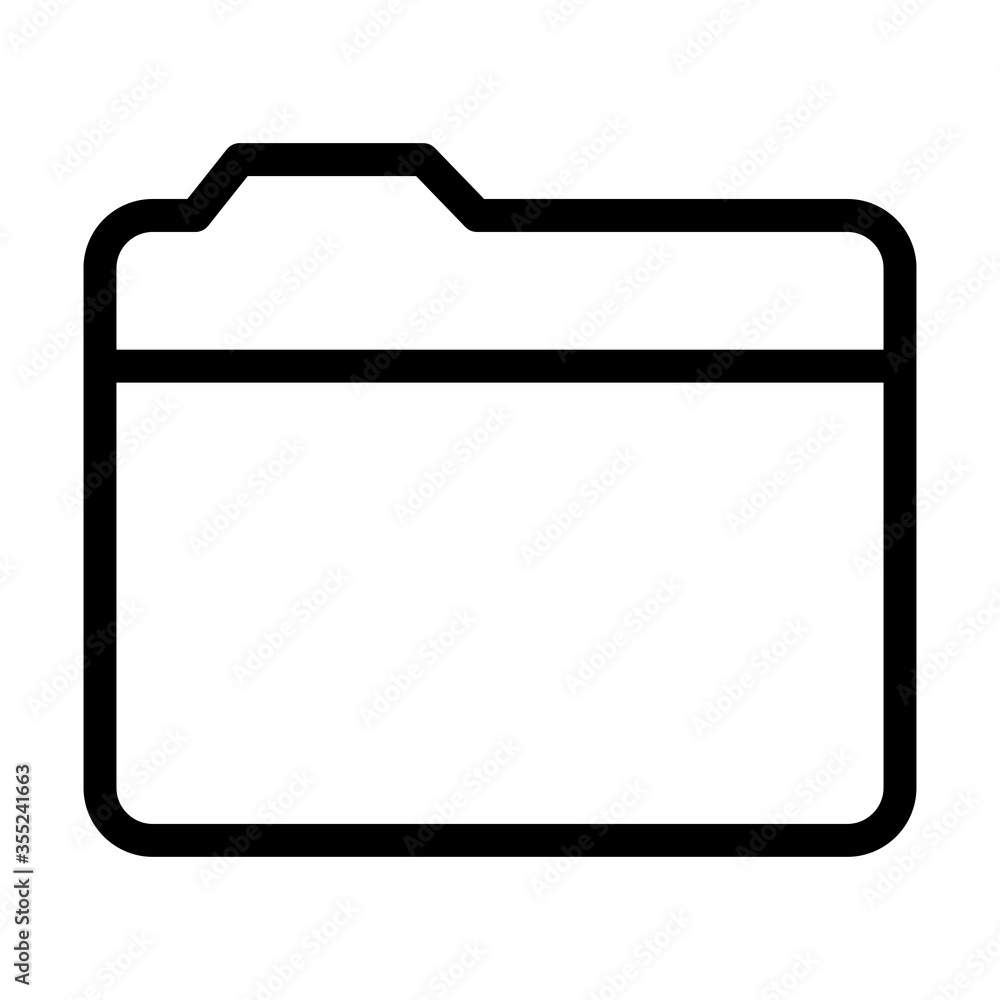 Poster interface user ui concept, document folder icon, line style