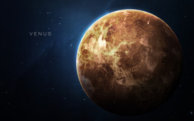 Venus - High resolution 3D images presents planets of the solar system. This image elements furnished by NASA. - 355242038