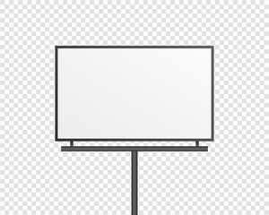 Blank billboard display mockup. Outdoor advertising stand board. Mockup vector isolated. Template design. Realistic vector illustration. - obrazy, fototapety, plakaty
