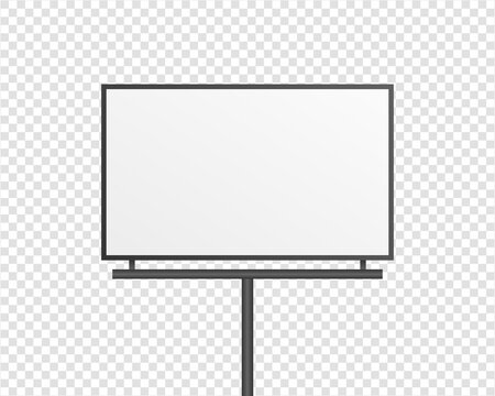 Blank billboard display mockup. Outdoor advertising stand board. Mockup vector isolated. Template design. Realistic vector illustration.