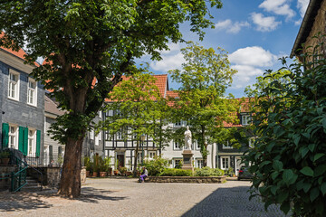 Fototapeta na wymiar Hattingen – Fachwerkhäuser im historischen Ortskern von Hattingen; Deuschland; 