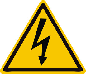 High Voltage Triangle Industrial Sign.