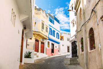 Fototapeta na wymiar The streets of Tangier. Old Town - Medina.