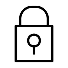 security padlock icon, line style