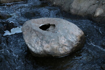 stone in the water