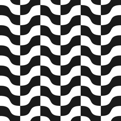 Seamless geometric abstract pattern with elements of wave shape