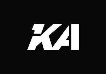 Initial Monogram Letter K A Logo Design Vector Template. K A Letter Logo Design
