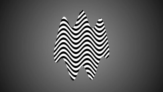 Abstract CGI motion background with moving zebra graphic (full HD 1920x1080, 30 fps).