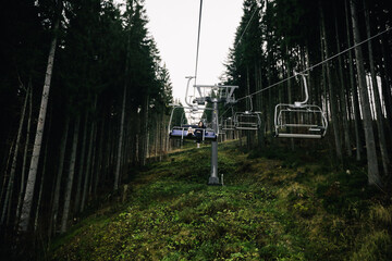 Cableway in the woods