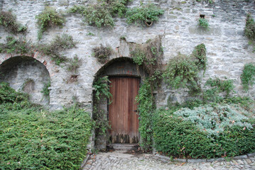 Old door of the Castle Serralunga d'Alba