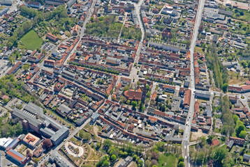 Pritzwalk, Luftbild der Stadt in Brandenburg