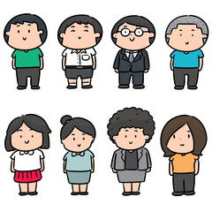 Obraz premium vector set of people