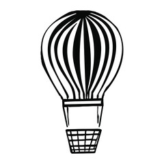 Balloon. Isolated icon is drawn by hand. Vector illustration of a subject on a white background. Cartoon style. Children's coloring book. Element for scrapbooking, banners, cards, etc.