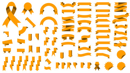 Abstract Set Banner Ribbon Color Vector Design