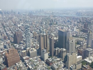 Fototapeta na wymiar manhattan newyork skyline nyc one world center