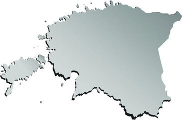 Estonia map high detailed vector