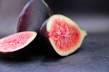 fresh figs on a wooden background