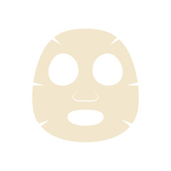 Fototapeta premium facial sheet mask isolated on white background