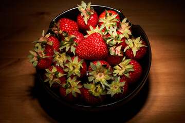 Strawberries in the bowl