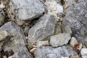 A close view of the rock and stone surface.