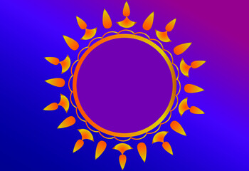 Illustration of Indian traditional mandala.