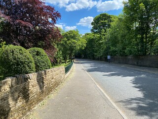 Looking down, North Park Road, behind Lister Park, Bradford, Yorkshire,