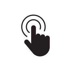 Double tap line icon, Hand Click sign for mobile concept and web design, Finger touch vector icon, Cursor pointer symbol, logo illustration symbol isolated on white background. icon Vector EPS 10