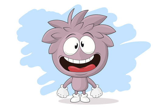 Cartoon angry boy. Vector illustration of an excited boy. Funny character boy. Isolated image.