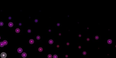 Dark Purple, Pink vector background with random forms.