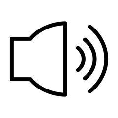 sound speaker icon, line style