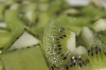 close up of kiwi fruit