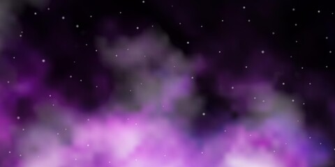 Light Purple vector layout with bright stars. Colorful illustration with abstract gradient stars. Theme for cell phones.