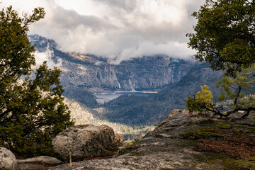 Backcountry wilderness landscapes of Yosemite National Park in the winter by Dalton Johnson Media