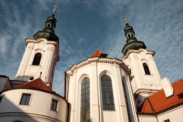 Obraz premium Strahov Monastery in Prague, a monument of Czech architecture. The oldest monastery is the Order of the Premonstrant Monks.