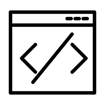programming Code optimization concept, Website back end development code, line style