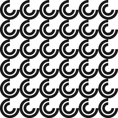 Seamless geometric abstract pattern with elements of circle