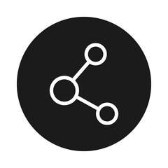 share symbol icon, block style