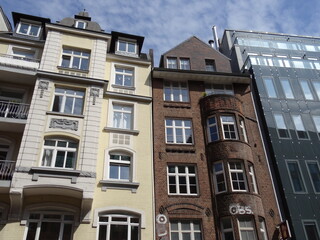 Fototapeta na wymiar Reko-Häuser in Hamburg