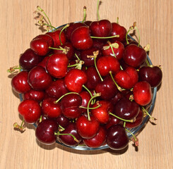 Cerezas, fruta fresca de arbol temporada