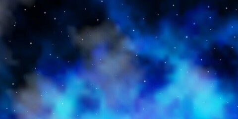 Light BLUE vector layout with bright stars. Shining colorful illustration with small and big stars. Pattern for websites, landing pages.