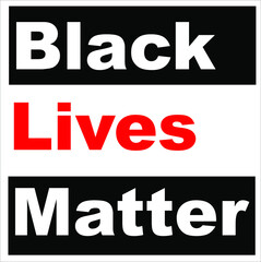Black Lives Matter slogan with red text after killing by a racist act in the united states on black vector background.