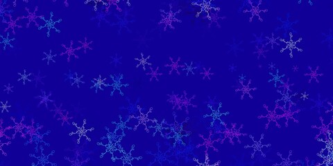 Light Pink, Blue vector background with bows.