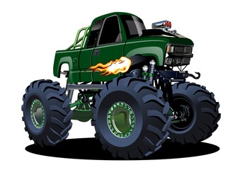 Obraz premium Cartoon Monster Truck. Available EPS-10 separated by groups and layers with transparency effects for one-click repaint