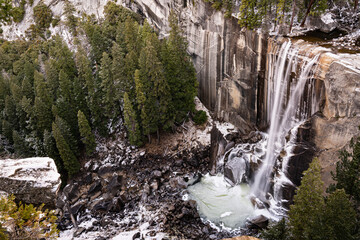 Backcountry wilderness landscapes of Yosemite National Park in the winter by Dalton Johnson Media