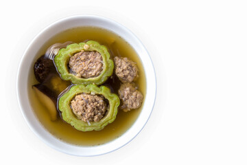 Asia, Thailand, Bitter Gourd, Boiled, Bowl