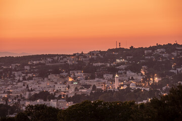 View of tunis by night 