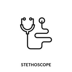 stethoscope icon vector. stethoscope sign symbol 