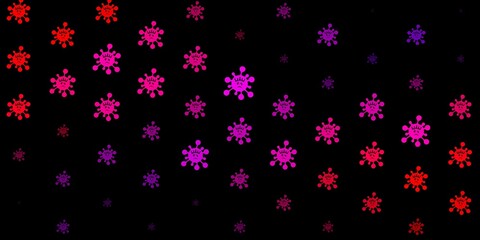Obraz na płótnie Canvas Dark pink, yellow vector pattern with coronavirus elements.
