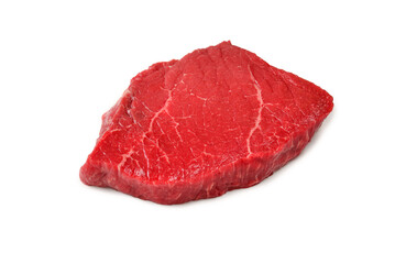 Beef steak isolated on white background.