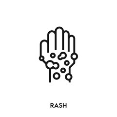 rash icon vector. rash sign symbol 